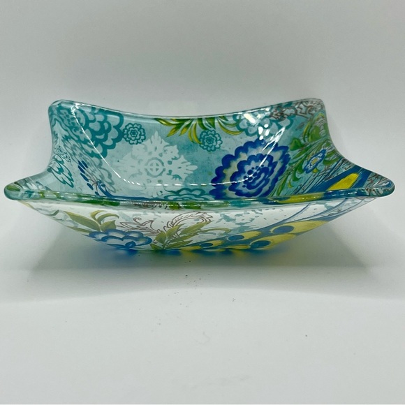 Peacock Design Decorative Glass Plate - Picture 3 of 9